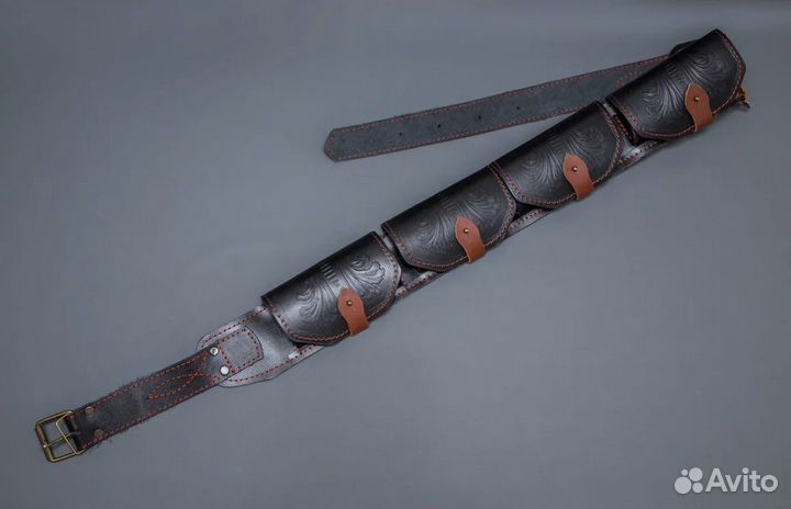 Патронташ 12 калибр кожа