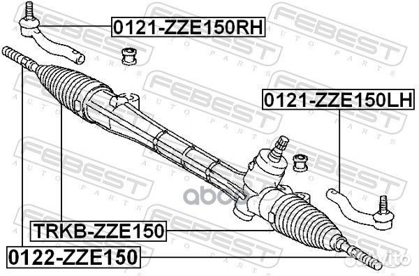 0121-ZZE150LH наконечник рулевой левый Toyota