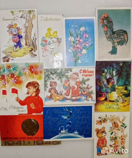 Открытки и конверты советские разные