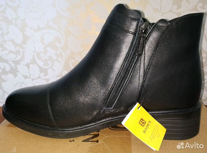 Ботинки женские, черные, демисезон, 39