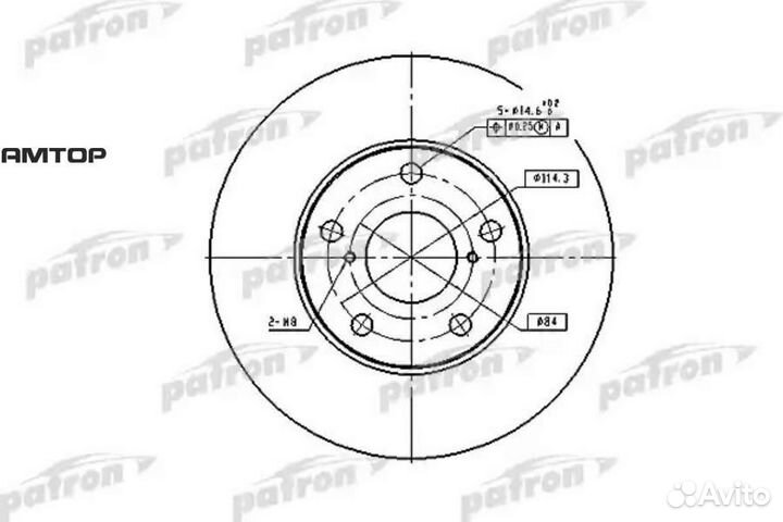 Patron PBD4161 PBD4161 patron Диск тормозной