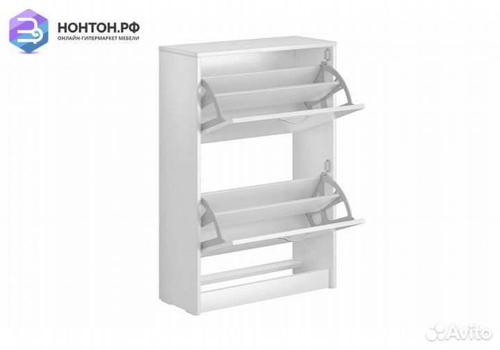 Тумба для обуви Орион 2 ячейки белая