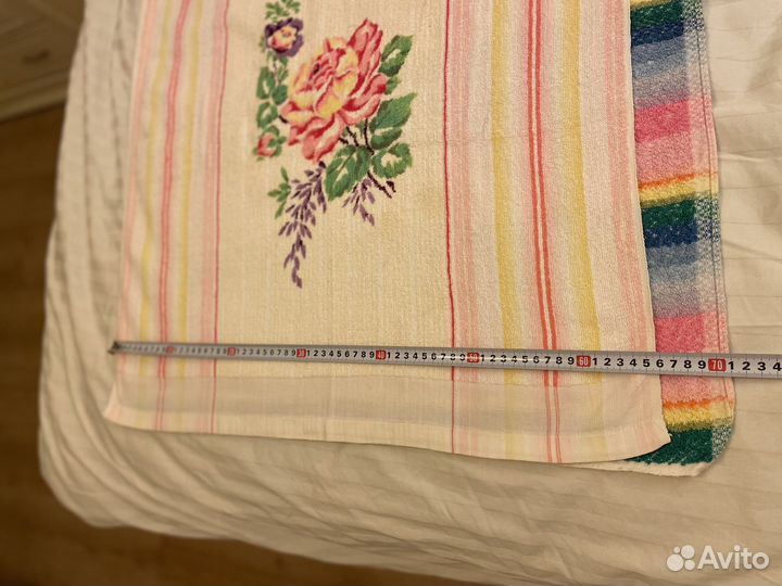 Полотенца х/б 1 шт новое полоска 70 на 155 СССР