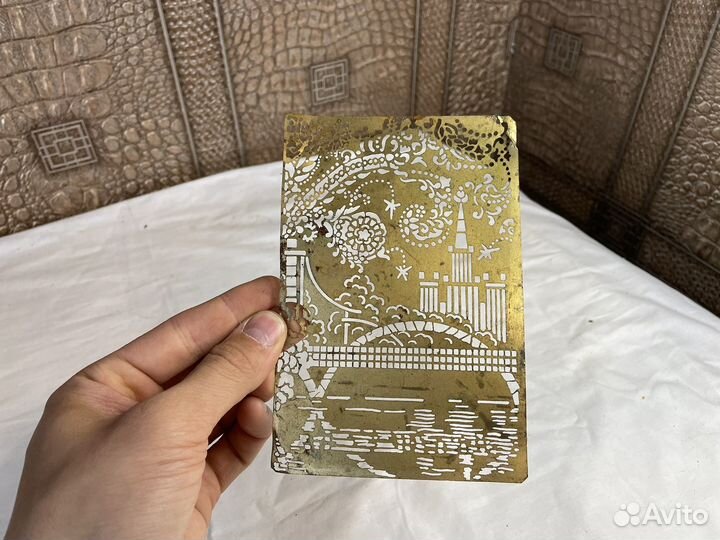 Металическая картина москва СССР