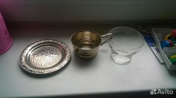 Кофейная пара СССР мельхиор