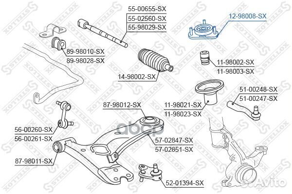 Опора амортизатора переднего Toyota Carina all