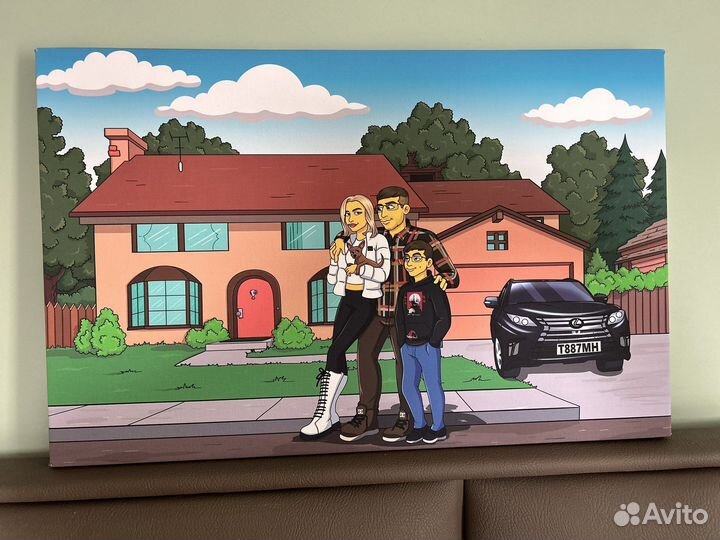 Картина в стиле Simpson’s