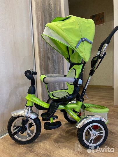 Детский велосипед трехколесный с ручкой