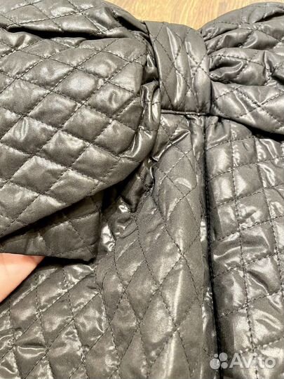 Юбка стеганая черная с бантом s