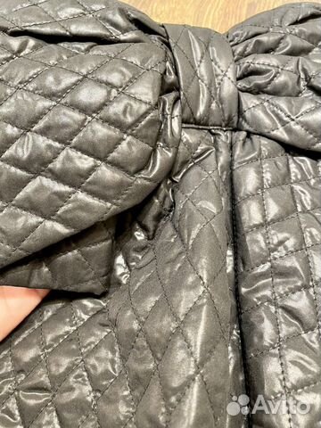 Юбка стеганая черная с бантом s