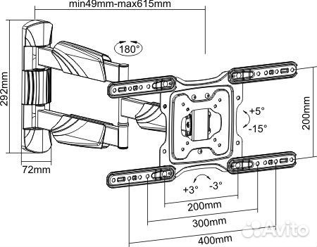 Кронштейн для LCD/LED тв 32