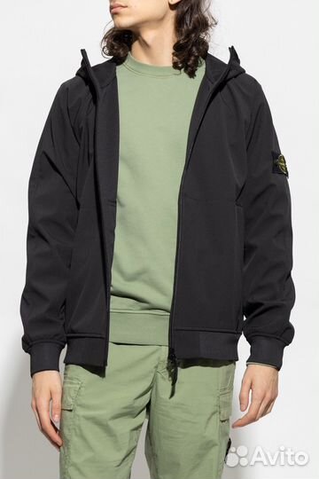 Куртка stone island light soft shell-R black