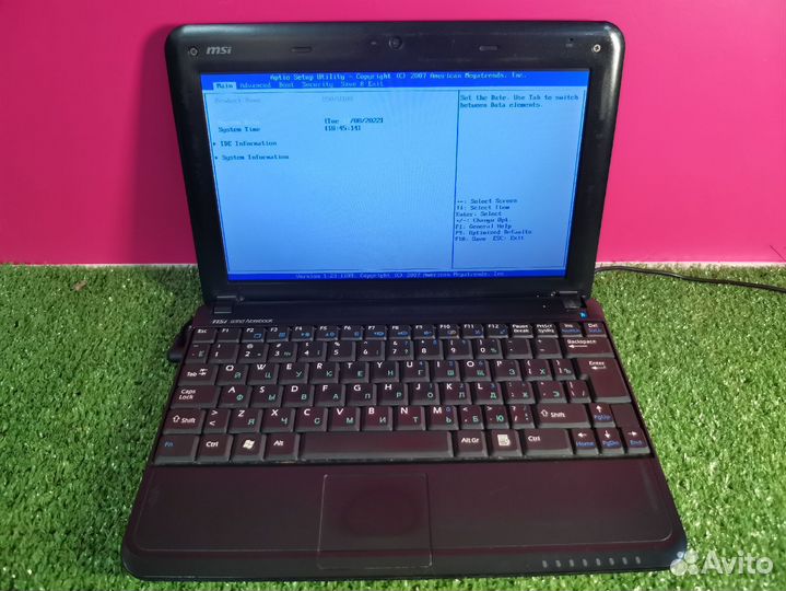 Ноутбук MSI Atom N270/2гб/120гб/GMA 950/10.1