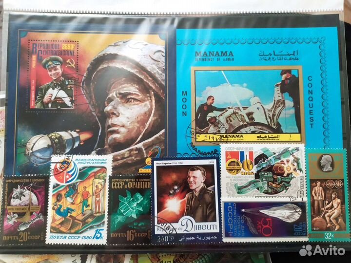Марки космос Гагарин новые