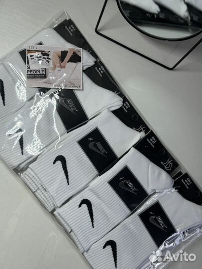 Носки Nike высокие белые 10 пар