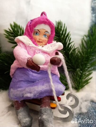 Елочные игрушки ватные