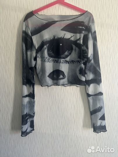 Топ полупрозрачный укороченный y2k