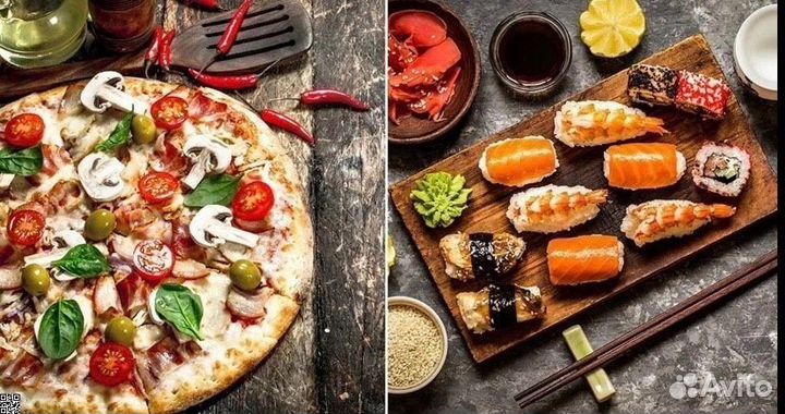 Пиццepия с дocтaвkoй cyши и пиццы