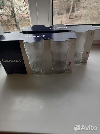 Стаканы в упаковке по 3 шт