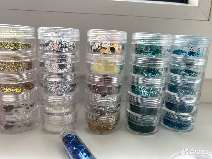 Декор блестки стразы для ногтей набором