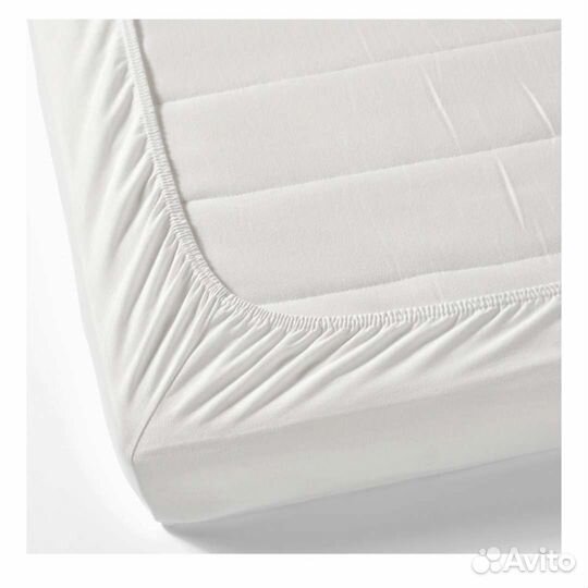 Икеа Простыня натяжная белая, 60х120 см, 1 шт