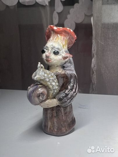 Девочка с улиткой из полимерной глины