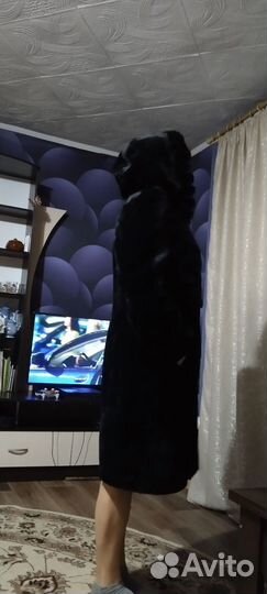 Шуба мутоновая с капюшоном 50 52