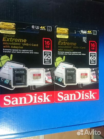 Карты Памяти SanDisk Extreme 16 Gb. 10 кл