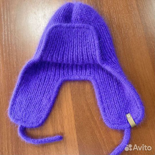 Шапка-ушанка из пуха норки