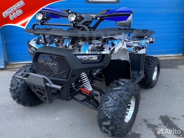 Детский квадроцикл Hummer Hunter 150cc черно-синий