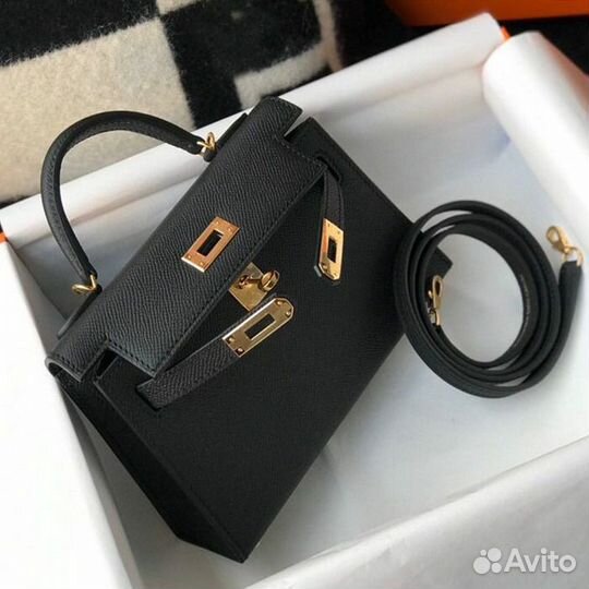 Сумка hermes kelly mini кожа Hass epsom