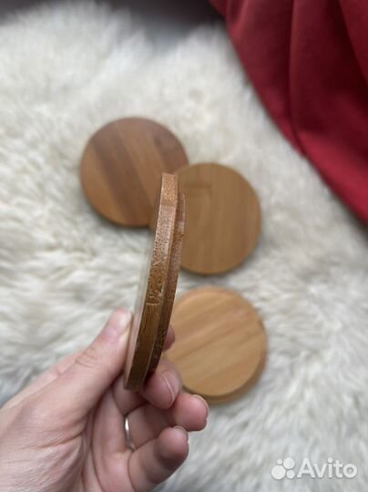 Деревянные крышки для кружек и стаканов