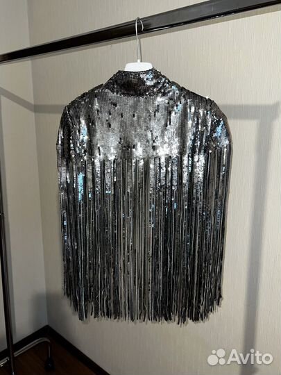 Короткая накидка с пайетками zara