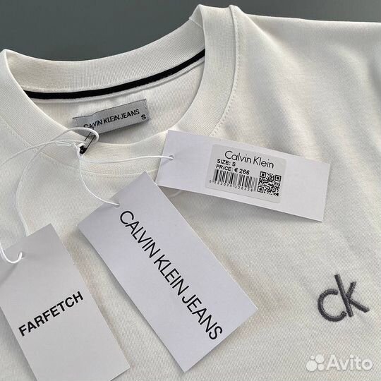 Calvin klein футболка белая