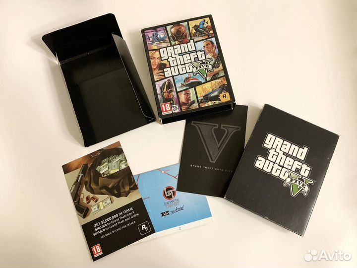 Grand Theft Auto V GTA 5 зарубежная лицензия 7 DVD