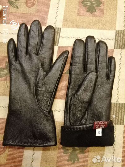 Перчатки женские кожаные новые