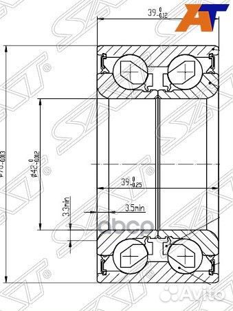 Подшипник передней ступицы hyundai IX35/KIA SPO