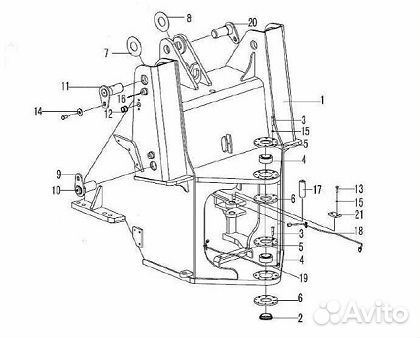 Диск сочленения рамы верхний - 29250004011 (sdlg)