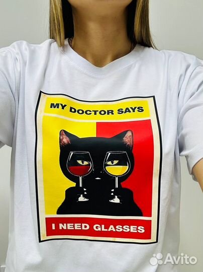 Оригинальная футболка с принтом Glasses