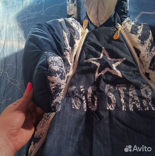 Зимний комбинезон утепленный растущий 68-80