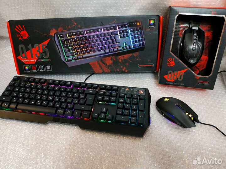 Игровая мышь и клавиатура Bloody Q1300