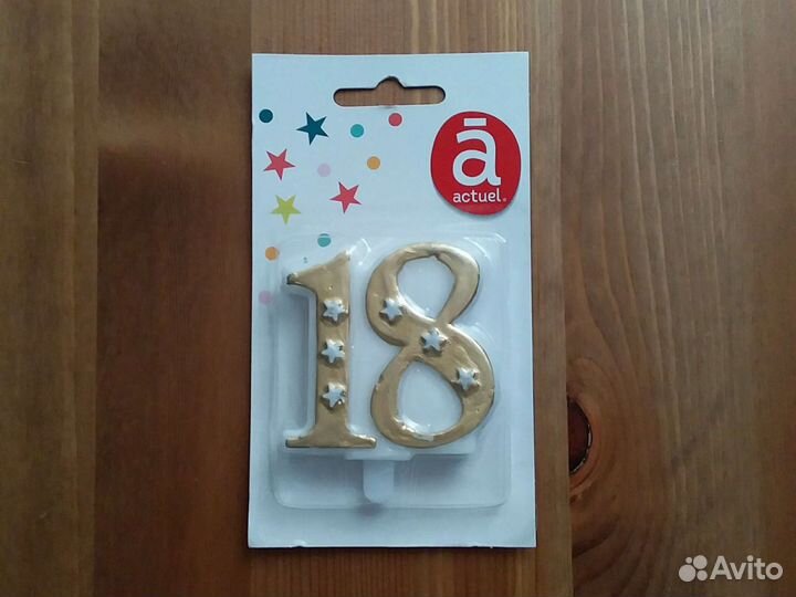 Свеча День Рождения 18лет на торт Birthday Candle