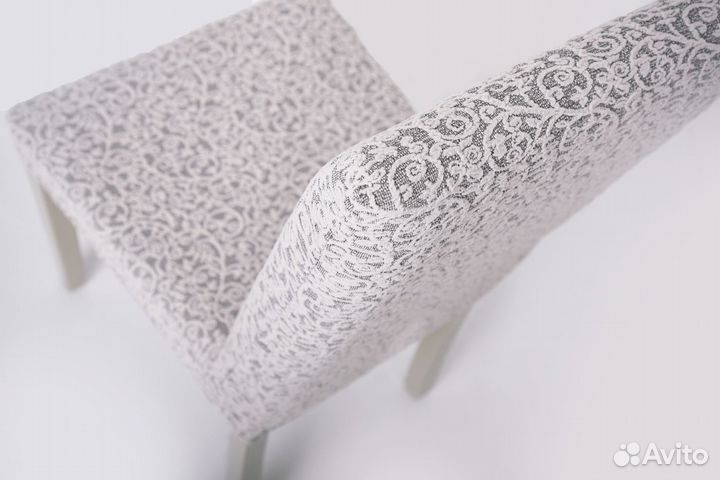 Набор чехлы на стулья со спинкой 6 шт, Молочный