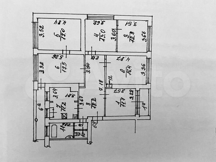 6-к. квартира, 131 м², 5/7 эт.