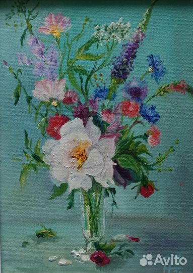 Картина маслом красивые цветочные букеты