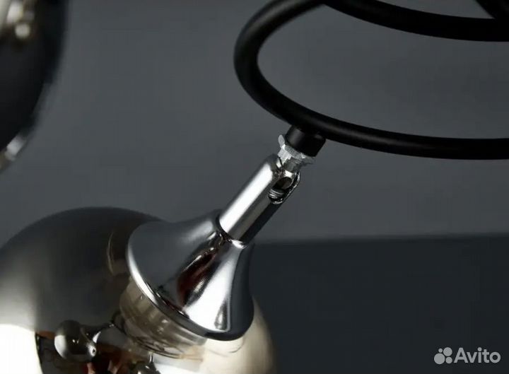 Люстра потолочная черная