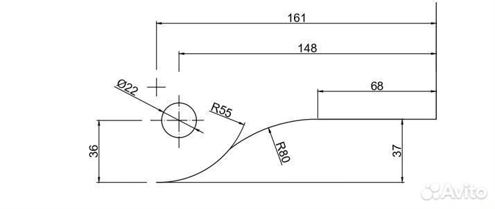 Ответная часть для верхней петли с креплением в ст