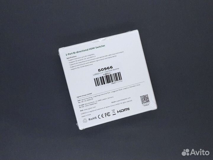 Ugreen hdmi сплиттер (новый) 4К 60Гц