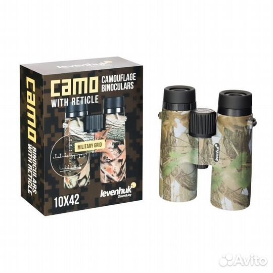 Бинокль Levenhuk Camo Grass 10x42 с сеткой