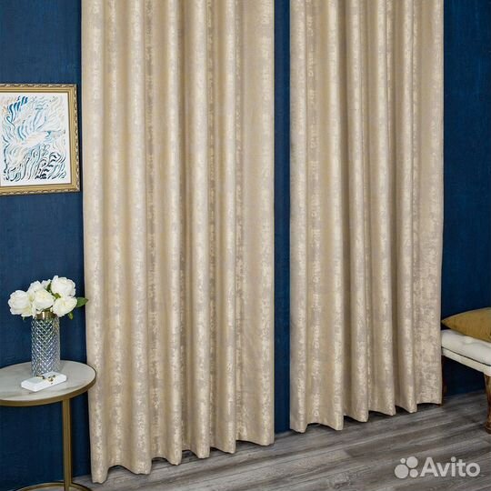 Шторы мрамор Зарина Золото